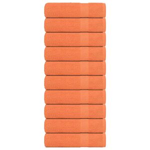 vidaXL Badeh&aring;ndkl&aelig;r FROGN 10 stk oransje 100x150 cm 360 gsm