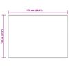 vidaXL Faux Skinnmatte Tafalla Krem 120 x 170 cm Polyester