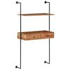 vidaXL Vegghengt skrivebord 90x40x170 cm heltre akasie