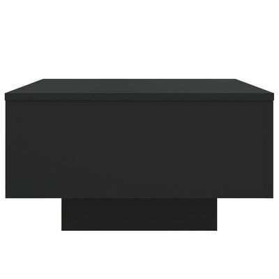 vidaXL Sofabord med LED-lys svart 55x55x31 cm