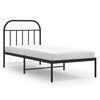vidaXL Sengeramme i metall med hodegavl svart 90x190 cm