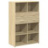 vidaXL Hylle sonoma eik 80x42,5x124 cm konstruert tre