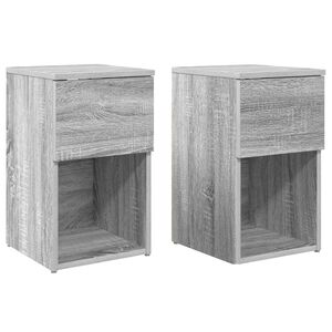 vidaXL Sengeskap 2 pcs Gr&aring; sonoma 29 x 31,5 x 49 cm Konstruert tre