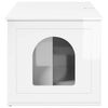 vidaXL Katt Hus Glanset Hvit 85 x 55 x 50,5 cm Konstruert tre