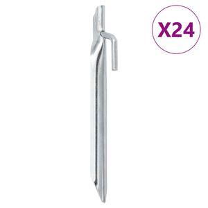 vidaXL Teltplugger 24 stk V-formet 17 cm &Oslash;20 mm galvanisert st&aring;l
