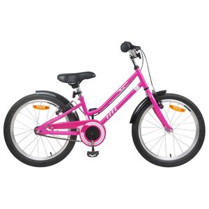 vidaXL Barnesykkel 22 Tommer for 7-12 &aring;r gammel Pink Black
