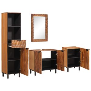 vidaXL Badev&aelig;relses Sett 4 pcs Akacia Brun Finish Massiv mango tre