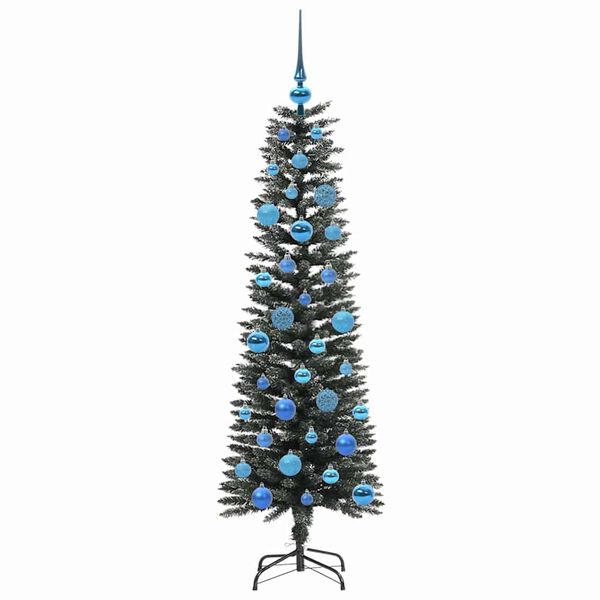 vidaXL Kunstig juletre med 150 LED gr&oslash;nn 150 cm PVC og plast og st&aring;l