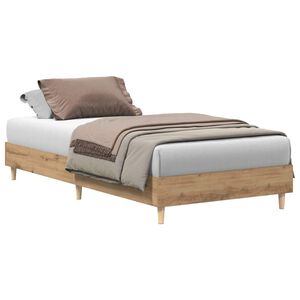 vidaXL Sengeramme uten madrass artisan eik 90x200 cm konstruert tre