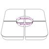 vidaXL Parasollbasesett 4 stk for parasoller med kryssfot 100 kg PP