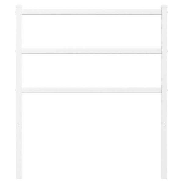vidaXL Sengegavl i metall hvit 80 cm