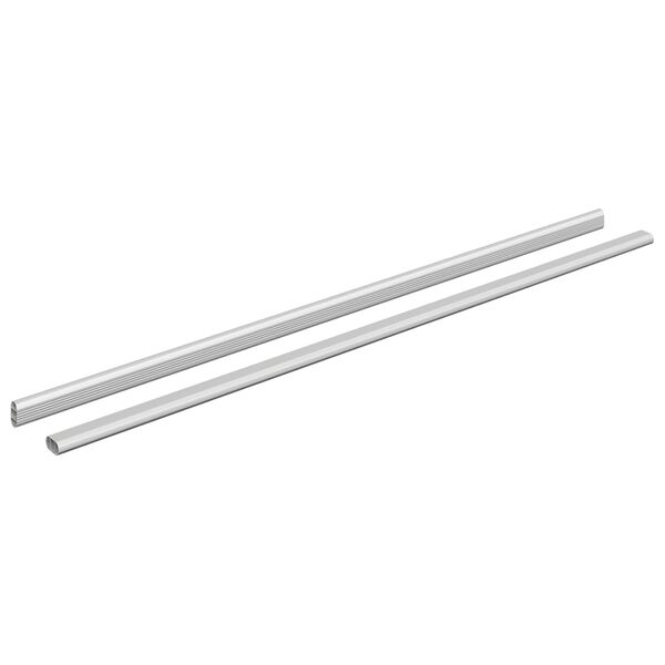 vidaXL Klesslanger 2 pcs s&oslash;lv 764 x 15 x 29 mm Aluminium Legering