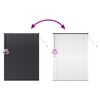 vidaXL Vindu Persienne med gardiner Svart Aluminium