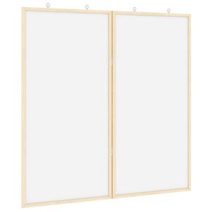 vidaXL Info-tavle 80 x 80 x 1.4 cm Heltre furu Hvit Sammenleggbar