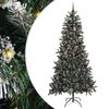 vidaXL Kunstig juletre med 300 LED gr&oslash;nn 240 cm PVC og plast og st&aring;l