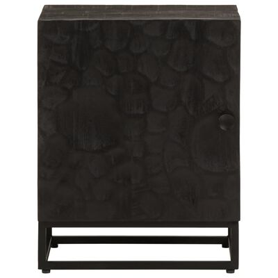 vidaXL Nattbord svart 40x30x50 cm heltre mango og jern