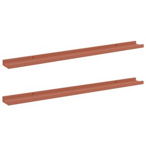 vidaXL Vegghylle 2 stk. R&oslash;d 100 x 9 x 3 cm Konstruert tre