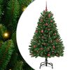 vidaXL Kunstig juletre med 150 LED gr&oslash;nn 150 cm PVC og metall