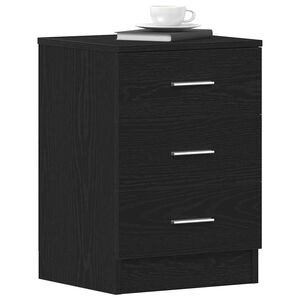 vidaXL Nattbord svart eik 38x35x55 cm konstruert tre