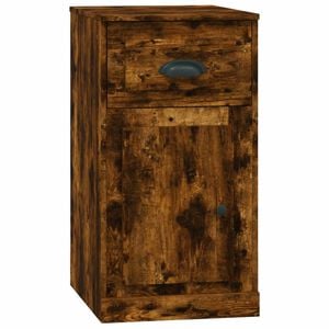 vidaXL Sideskap med skuff r&oslash;kt eik 40x50x75 cm konstruert tre