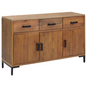 vidaXL Skjenk brun 110x35x70 cm heltre furu