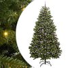 vidaXL Kunstig juletre 240 cm 300 LED-lys Varmhvit PVC og st&aring;l Gr&oslash;nn