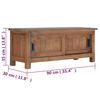 vidaXL TV-benk 90x30x35 cm heltre teak