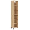 vidaXL Highboard sonoma eik 34,5x32,5x180 cm konstruert tre