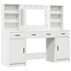 vidaXL Dressingbordsett med LED 3 stk. Hvit Konstruert tre