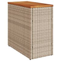 vidaXL Hagebord med treplate beige 58x27,5x55 cm polyrotting