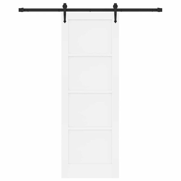 vidaXL Skyved&oslash;r ORKDAL Hvit 73,5 x 211 cm Massiv furu