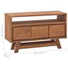 vidaXL TV-benk 80x30x50 cm heltre teak