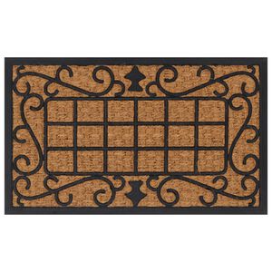 vidaXL Dørmatte rektangulær 45x75 cm gummi og kokosfiber