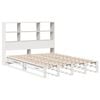 vidaXL Seng med bokhylle uten madrass hvit 140x200 cm heltre