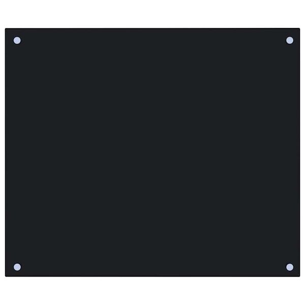 vidaXL Kj&oslash;kkenplater 2 stk svart 70x60 cm herdet glass