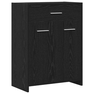 vidaXL Baderomsskap Svart Eik 60 x 33 x 80 cm Konstruert tre