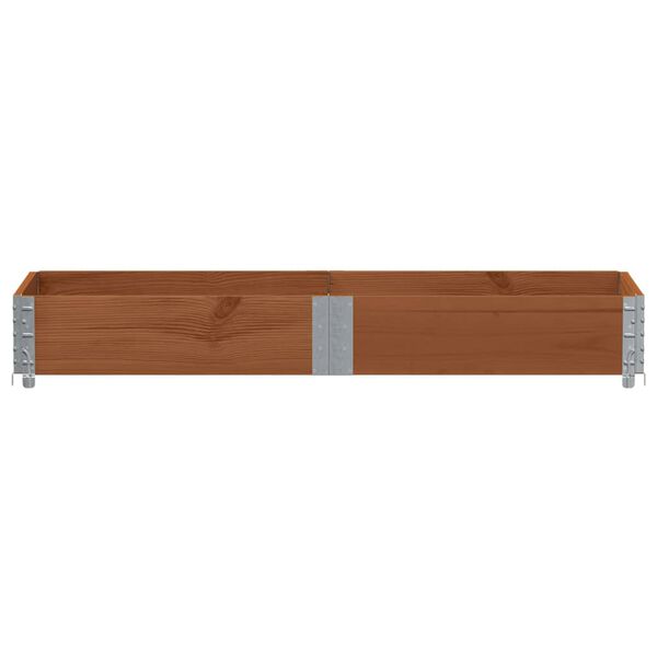 vidaXL Pallekarmer brun 150x50 cm heltre furu