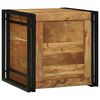 vidaXL Lagringsboks Brun og svart 50 x 50 x 50 cm Solid akasietre