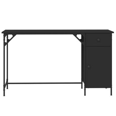 vidaXL Databord svart 131x48x75 cm konstruert tre