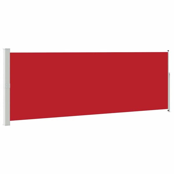 vidaXL Uttrekkbar sidemarkise 160 x 500 cm r&oslash;d