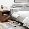 vidaXL Sidebord med hjul hvit 55x35x70 cm konstruert tre