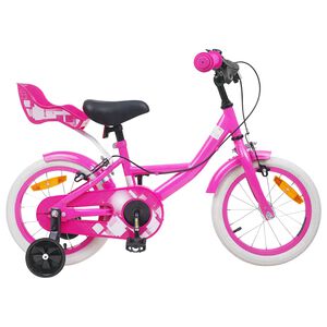 vidaXL Barnesykkel 12 Tommer for 2-4 &aring;r gammel Rosa