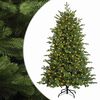 vidaXL Kunstig sammensatt juletre 120 cm 150 LED-lys Varmhvit