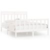 vidaXL Sengeramme hvit heltre furu 150x200 cm King Size