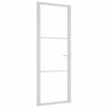 vidaXL Innerd&oslash;r 76x201,5 cm hvit ESG glass og aluminium