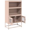 vidaXL Highboard rosa 68x39x123 cm stål