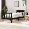 vidaXL Sengeramme svart 75x190 cm Small Single heltre