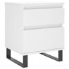 vidaXL Nattbord hvit 40x35x50 cm konstruert tre