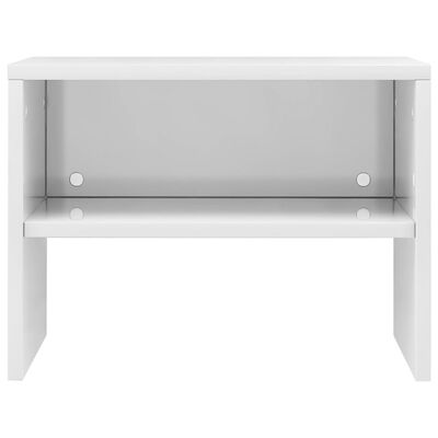 vidaXL Nattbord høyglans hvit 40x30x30 cm sponplate