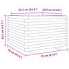 vidaXL Plantekasse hvit 70x70x49,5 cm heltre furu